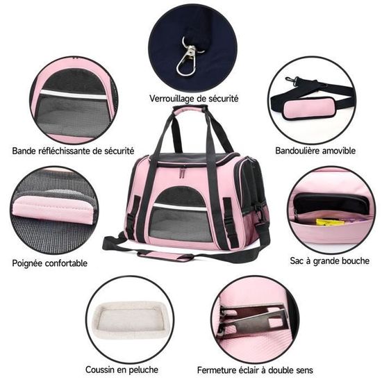 Sac Transport Chat Chien,Respirant Et Pliable Caisse De Transport Chat