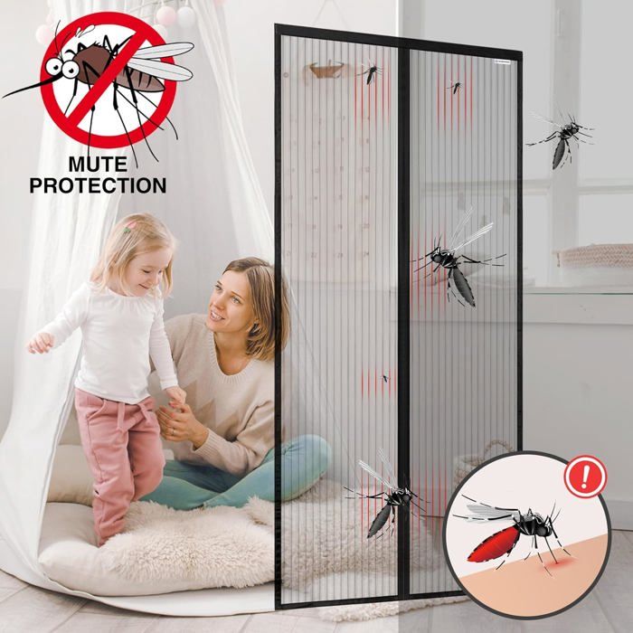 Moustiquaire Porte Fenêtre Magnétique 215 X 195 Cm Moustiquaire Porte