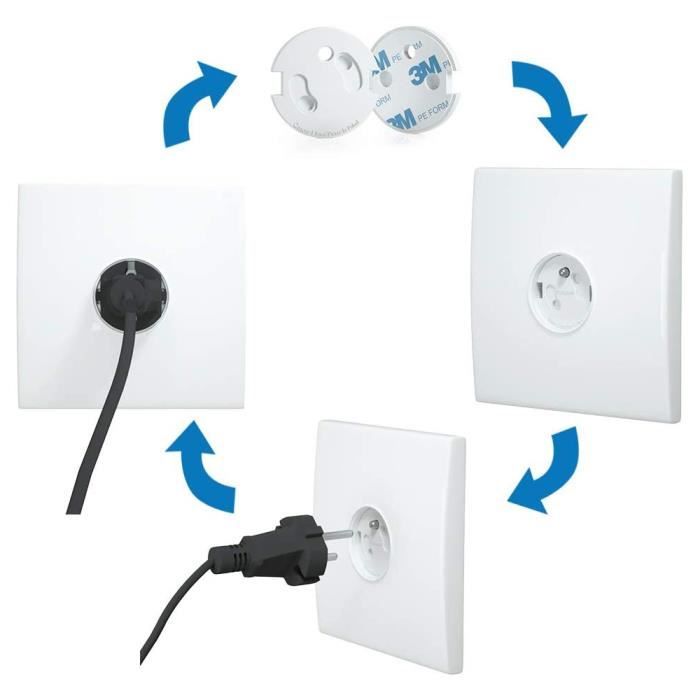 DOMUS® Cache Prise Bébé - 20 Cache Prise Electrique pour Sécurité DOMUS® Cache Prise Bébé - 20 Cache Prise Electrique pour Sécurité