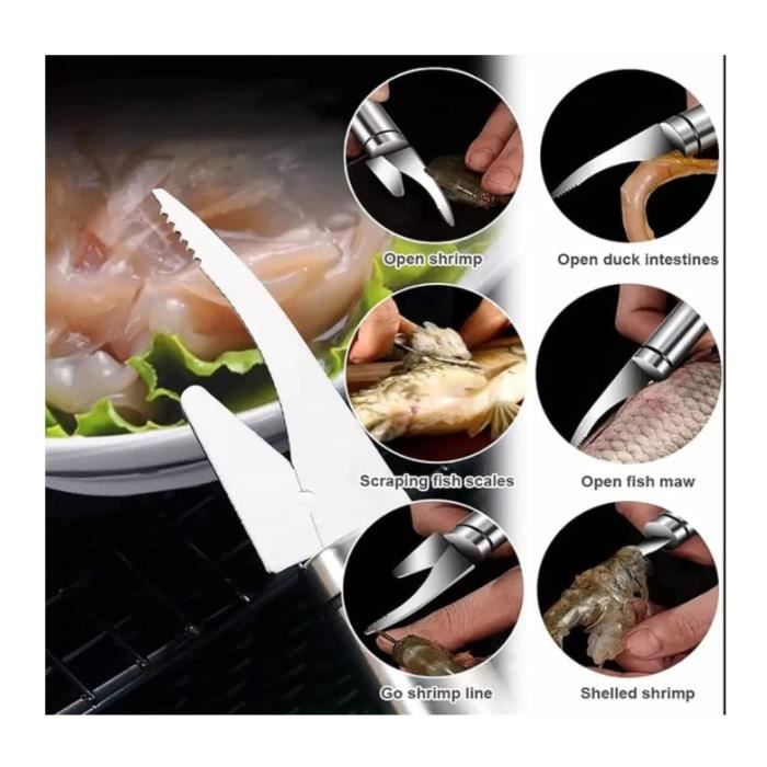 écailleur à Poisson ZAHD 3 PCS écailleuse Poisson écailleuse Poisson Professionnel Pièce D Ecailleur A Poisson