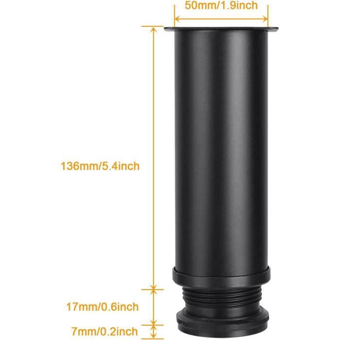 8 Pieds Réglables M8x80mm Inox PARFCO - Antidérapants Pour Meuble - Lot