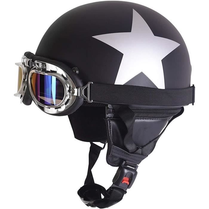 Casque moto style aviateur shop