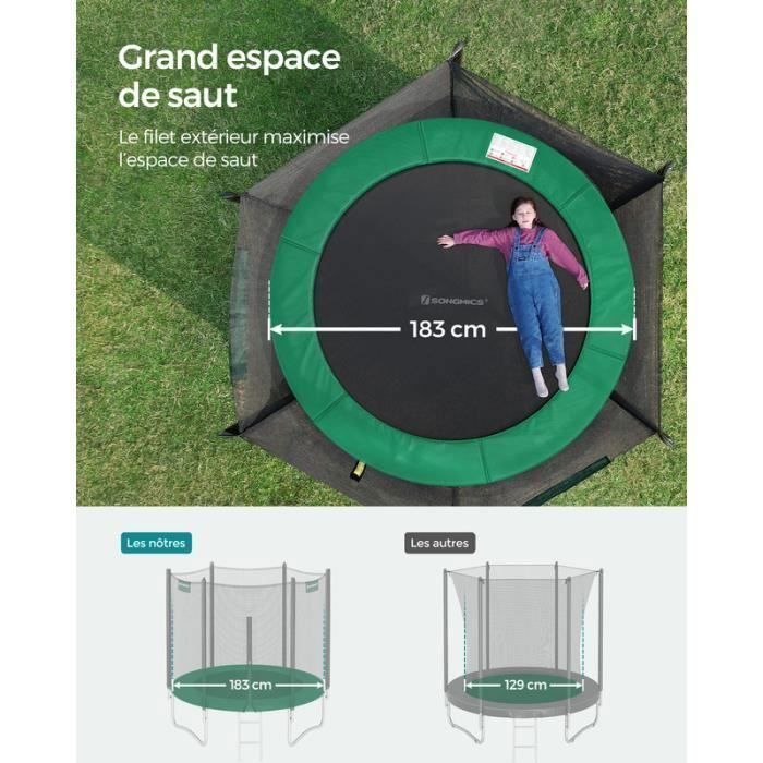 Trampoline Pour Enfants, Filet De Protection, Échelle, Certificat Tüv Rheinland Gs - Jeux - Jouets Trampoline Pour Enfants, Filet De Protection, Échelle, Certificat Tüv Rheinland Gs - Jeux - Jouets
