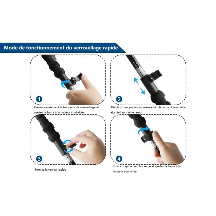 TREKOLOGY Bâtons de randonnée – Bâtons de randonnée pliables avec poignée en liège, bâtons de marche pliables TREKOLOGY Bâtons de randonnée – Bâtons de randonnée pliables avec poignée en liège, bâtons de marche pliables