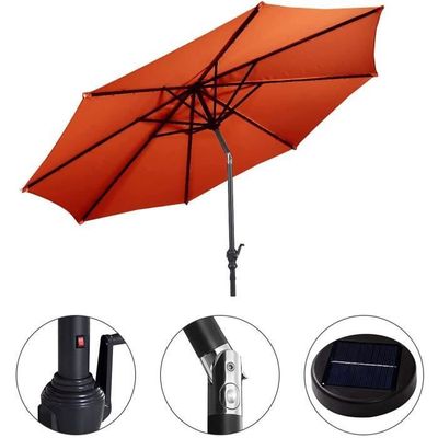 Parasol Déporté GOPLUS 3x3m - Inclinable 5 Positions, Rotatif 360° - UPF50+ - Pour Jardin, Piscine
