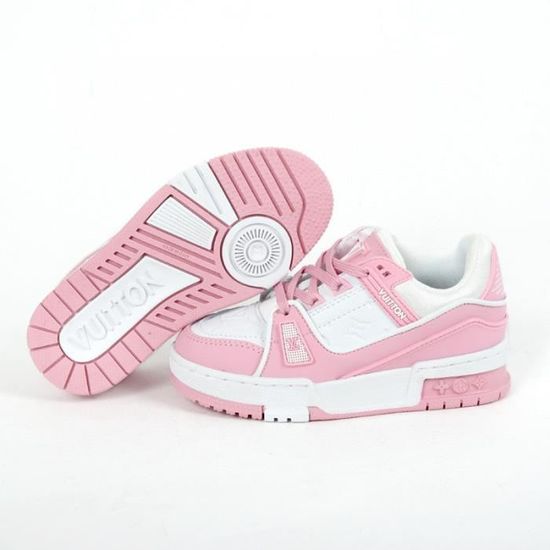 Louis Vuitton LV Trainer Chaussures de sport pour enfants formateur 28-35  Blanc Rose Rose - Cdiscount Chaussures