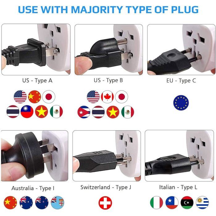 US USA Américain, Japan Adapter Voyage Type B Plug To à UK