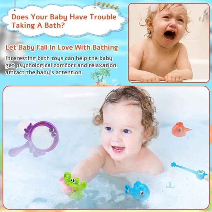 Jouet De Bain Bébé Canard - Avec Ventouses Et Mécanisme à Eau - Pour 1 An Et Plus - Développe La Coordination - 9