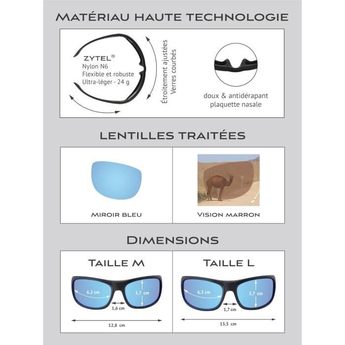 Lunettes De Soleil Verres Polarisants Erebos Tres Fonces De Cat. 4 Protection Uv 400 Luminosite Extreme Montagne Et u8334 Noir Miroir Bleu Teinte Marron Achat Vente lunettes de soleil Neuf Cdiscount