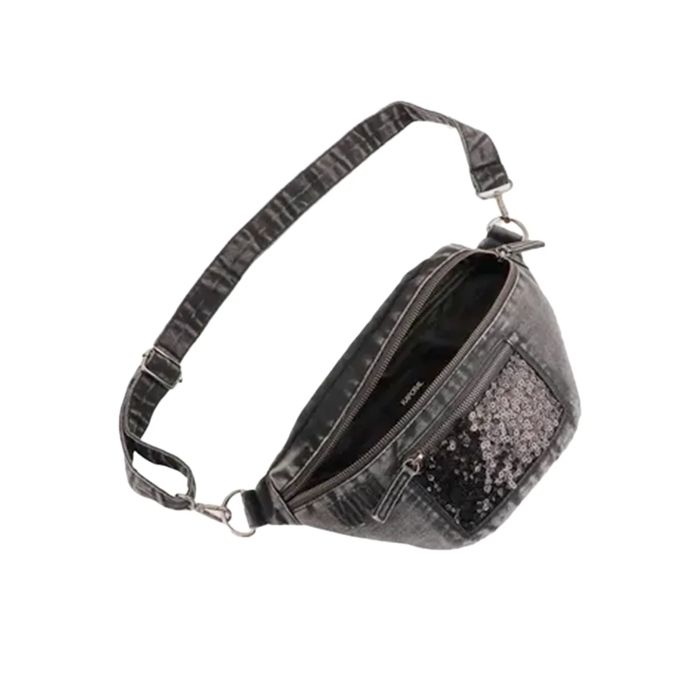 KAPORAL Sac banane noir Femme LAURA Cdiscount Bagagerie Maroquinerie