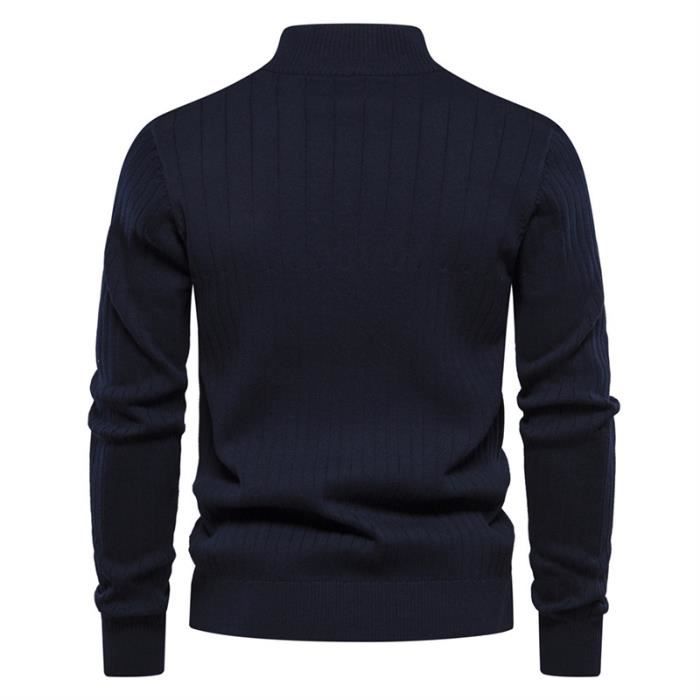 Pulls Homme, Pull en maille rayé bleu marine