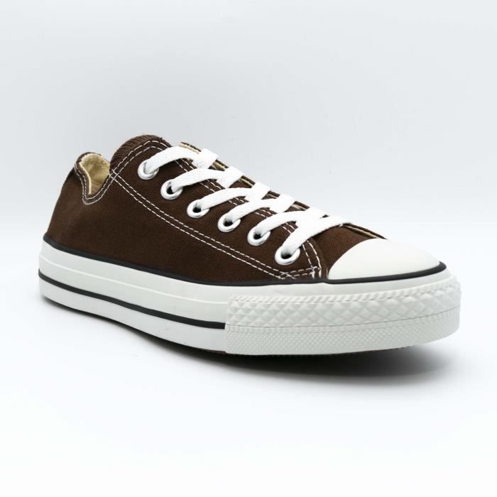 Sneakers CONVERSE All Star Ox Toile Marron Homme Lacets Semelle plate Marron Cdiscount Chaussures