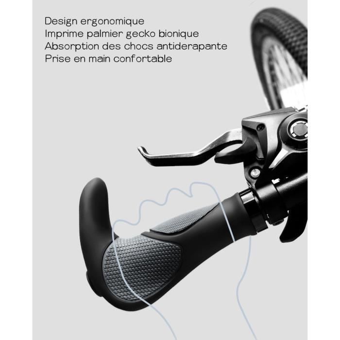 Poignée de guidon en nylon pour VTT, design ergonomique