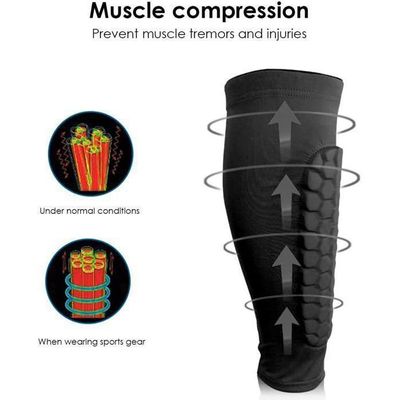 Protège-tibias Novary Shield – Pour Ski Et Football – Structure En Nid D'abeille, Ajustement Ergonomique