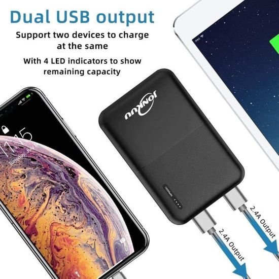 Batterie Externe (Power Bank) 100000mAh - 2 Ports USB (1A Et 2.1A) - Chargeur Portable Universel - Neuf