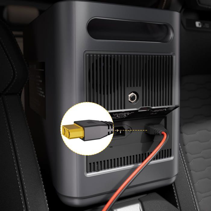 Câble De Charge XT90 Vers Allume-cigare Voiture - 14AWG, 12V, Avec Fusible 10A