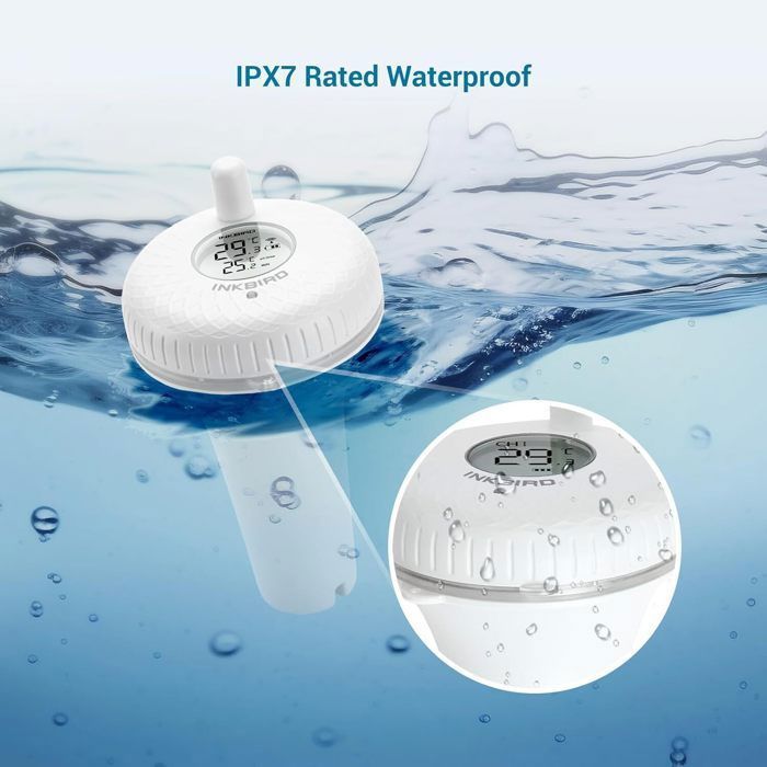 Inkbird IBS-P02R Thermomètre Piscine WiFi - Surveillance Précise Et Connectée De La Température De L'Eau