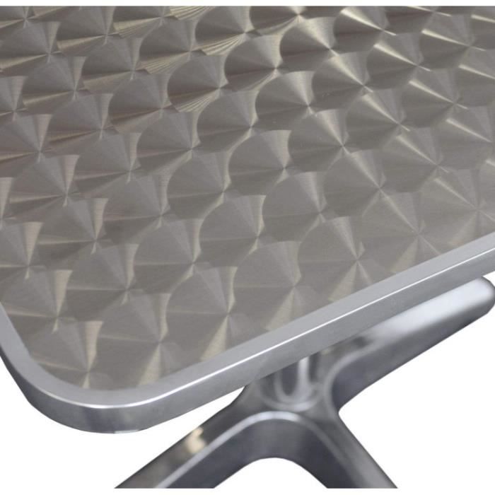 Table Bar Pivotante Réglable 70-110cm - Acier Inoxydable - 60x60cm - HUOLE - Pour Intérieur/extérieur - 30kg Charge