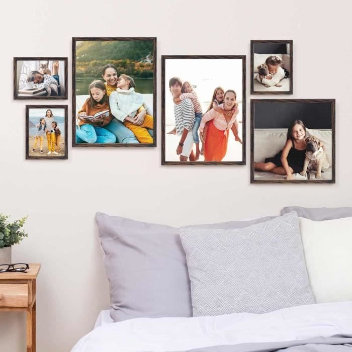 Cadre Photo 30x30 cm - Chêne Foncé - MDF - Mura
