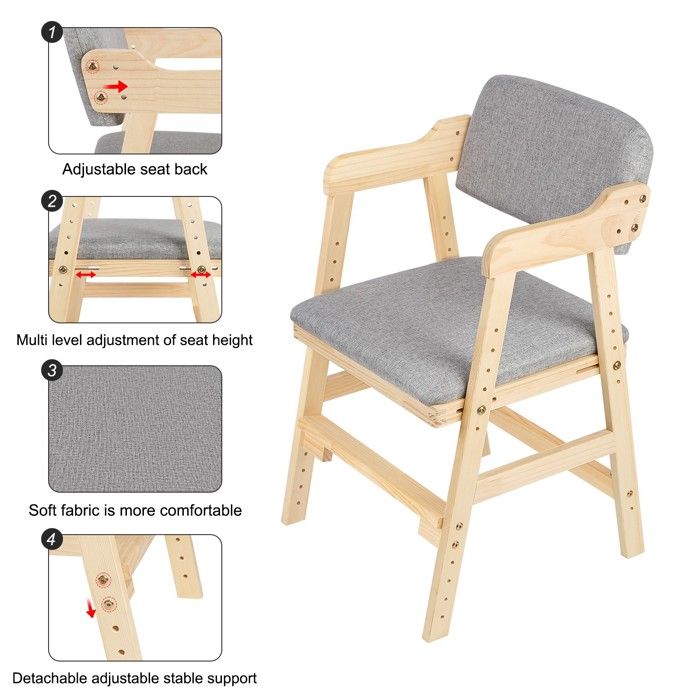 XUANYU 4 En 1 Chaise Haute Evolutive Pour Bébés Et Enfants