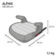Rehausseur fixations isofix NANIA ALPHIX 135-150 cm R129  – de 8 à 12 ans – Fabrication Française - Avec accoudoirs - Rouge-5