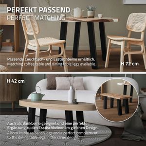 GAR Pieds de table basse cadre en O 60x50x38 cm fonte KA5433 AB357871