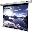 Ecran de projection manuel - CELEXON - 300 x 225 cm - Format 4:3 - Gain 1.0 - Dos noir opaque-0