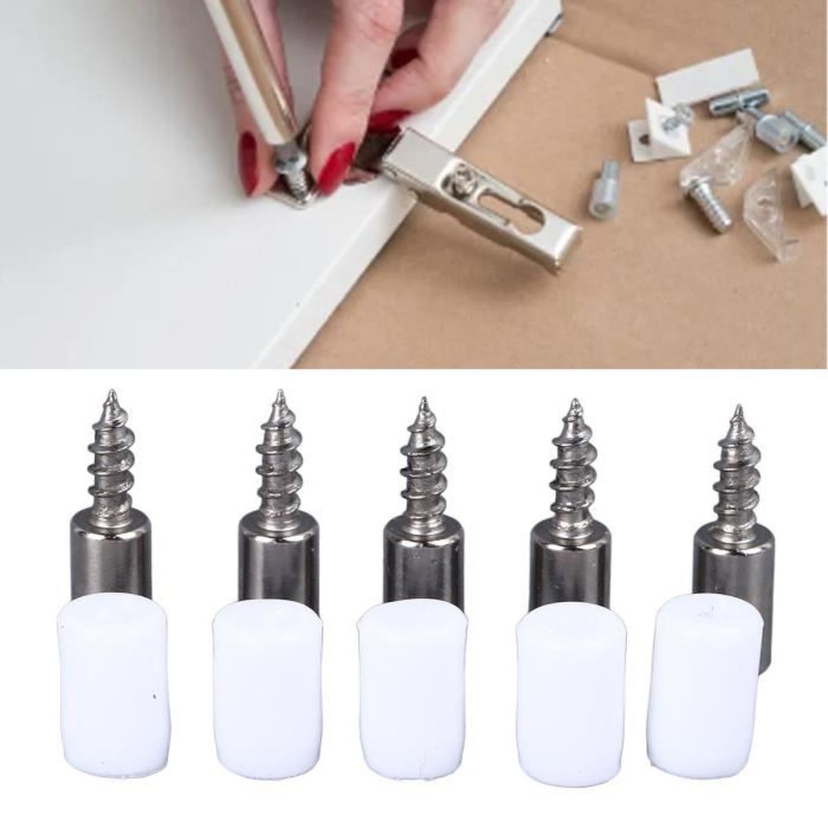 25 Chevilles Supports D'étagère 6mm (1/4") - Lot Chevilles Métal Pour étagère Adjustable, Uxcell