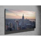 New York Coucher De Soleil Sur Lempire State Building Impression Sur Toile Encadrée 14360634 Large 20 X 30