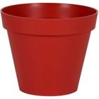 EDA PLASTIQUE EDA Pot de fleur rond Toscane - Ø 40 x H 32 cm - 23 L - Rouge rubis