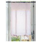 Autrefois Brise Bise Lin Brodé 80x160 Cm Gris - Voilage Fin Style Français Venise Pour Cuisine Salle De Bain Salon