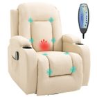 HOMCOM - fauteuil de massage électrique - simili cuir - 85x94x104cm - Crème