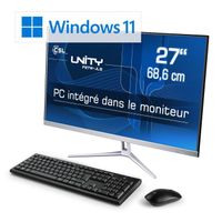 PC tout-en-un CSL Unity F27W-JLS - 512 Go - 32 Go RAM - Win 11 Famille - Blanc - Intel UHD Graphics - Celeron
