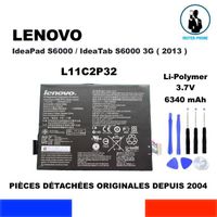 BATTERIE ORIGINALE LENOVO L11C2P32 IdeaPad S6000 / IdeaTab S6000 3G 6340mAh OEM ORIGINAL+KIT OUTILS GENUINE BATTERY TOOLS