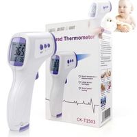 TD®Thermomètre electronique frontal sans contact infrarouge numerique écran LCD température front haute précision bébé adulte±0.1°