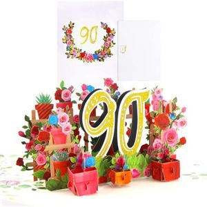 CARTE CORRESPONDANCE Carte Anniversaire 90 Ans Carte d'anniversaire Pop