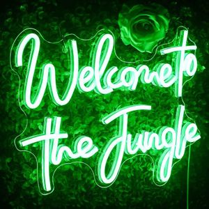 NÉON - ÉCLAIRAGE LED Jungle-vert Welcome to the Jungle Enseigne lumineu
