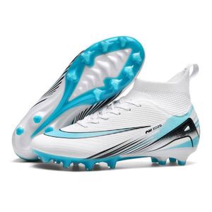 CHAUSSURES DE FOOTBALL Chaussures de football unisexes pour gazon ECELEN - Antidérapantes et résistantes - Crampons longs - Blanc