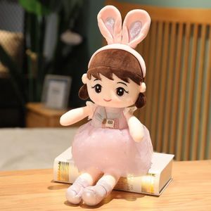PELUCHE Violet - 80 cm - poupées en peluche Kawaii pour filles avec oreille de lapin poupées en peluche douce jouets