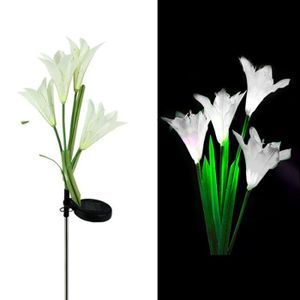 LAMPE DE JARDIN  Lampe solaire sur piquet d'ange Lily-White - éclai