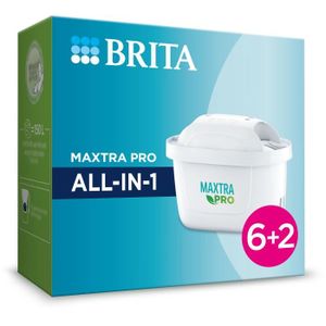 FILTRE POUR CARAFE Pack de 6 filtres à eau + 2 gratuits - BRITA - MAXTRA PRO All-in-1