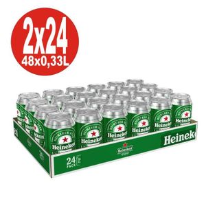 BIERE Bidons 2 x 24x0,33L Heineken Lager Beer 5% Vol