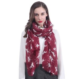 Accessoires Châles Foulards DKNY Foulard noir-rouge imprim\u00e9 allover style d\u00e9contract\u00e9