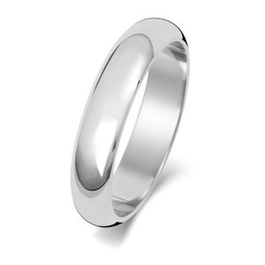ALLIANCE - SOLITAIRE Alliance Homme-Femme 4mm Forme D Or Blanc 750-1000 30916
