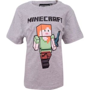 T-Shirt à Manches Courtes Minecraft Tee Shirt Enfant Garçon 5-14 Ans