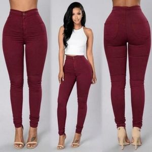 JEANS Jeans longs femmes - Hirigin - FR38EBO - Rouge - S