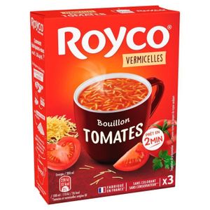 SOUPE EN SACHET LOT DE 2 - ROYCO - Bouillon Tomates et Vermicelles Soupe déshydratée - boite de  3 sachets - 42g