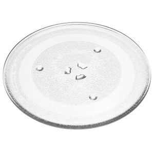 Assiette tournante universelle pour micro-ondes - 24,5 cm - Avec support  central - Assiette en verre de rechange - Plateau tournant en verre - Pour