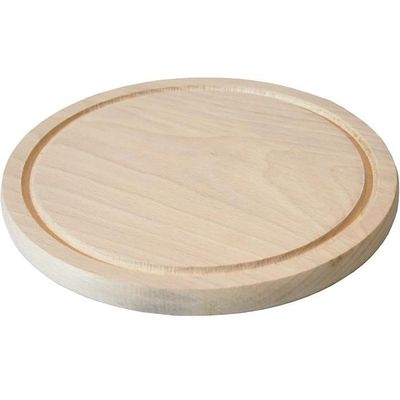 Planche à découper ronde à pizza en bois de hêtre 
