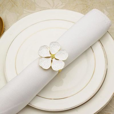 6 Anneaux De Serviette Forme Flocon De Neige - Décoration élégante Pour Mariage, Noël Ou Banquet - 4